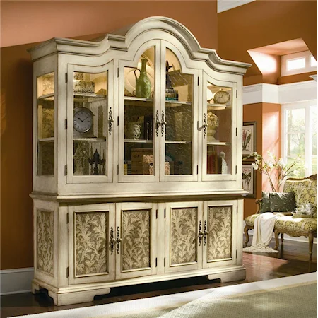 86 Inch Credenza and Arched Top Hutch